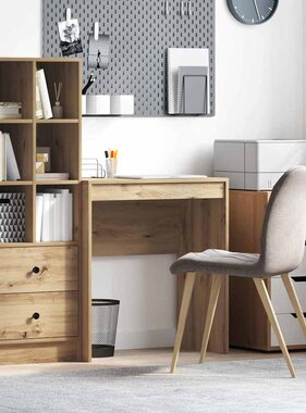 VidaXL Bureau artisanaal eikenkleurig 70 x 40 x 76 cm Bewerkt hout