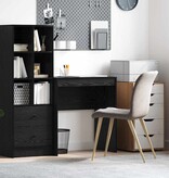 VidaXL Bureau Zwart eiken 70 x 40 x 76 cm Bewerkt hout