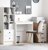 VidaXL Bureau Wit 70 x 40 x 76 cm Bewerkt hout