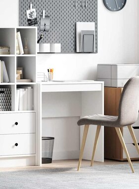 VidaXL Bureau Wit 70 x 40 x 76 cm Bewerkt hout