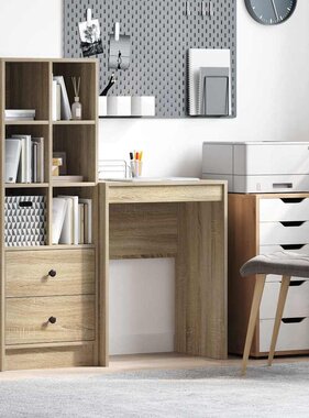 VidaXL Bureau Sonoma eiken 60 x 40 x 76 cm Bewerkt hout
