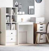 VidaXL Bureau Wit 60 x 40 x 76 cm Bewerkt hout
