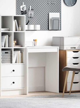VidaXL Bureau Wit 60 x 40 x 76 cm Bewerkt hout