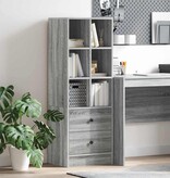 VidaXL Highboard met lade Grijs sonoma 45.5 x 34 x 127 cm Bewerkt hout