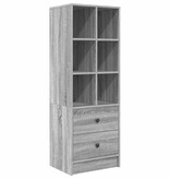 VidaXL Highboard met lade Grijs sonoma 45.5 x 34 x 127 cm Bewerkt hout