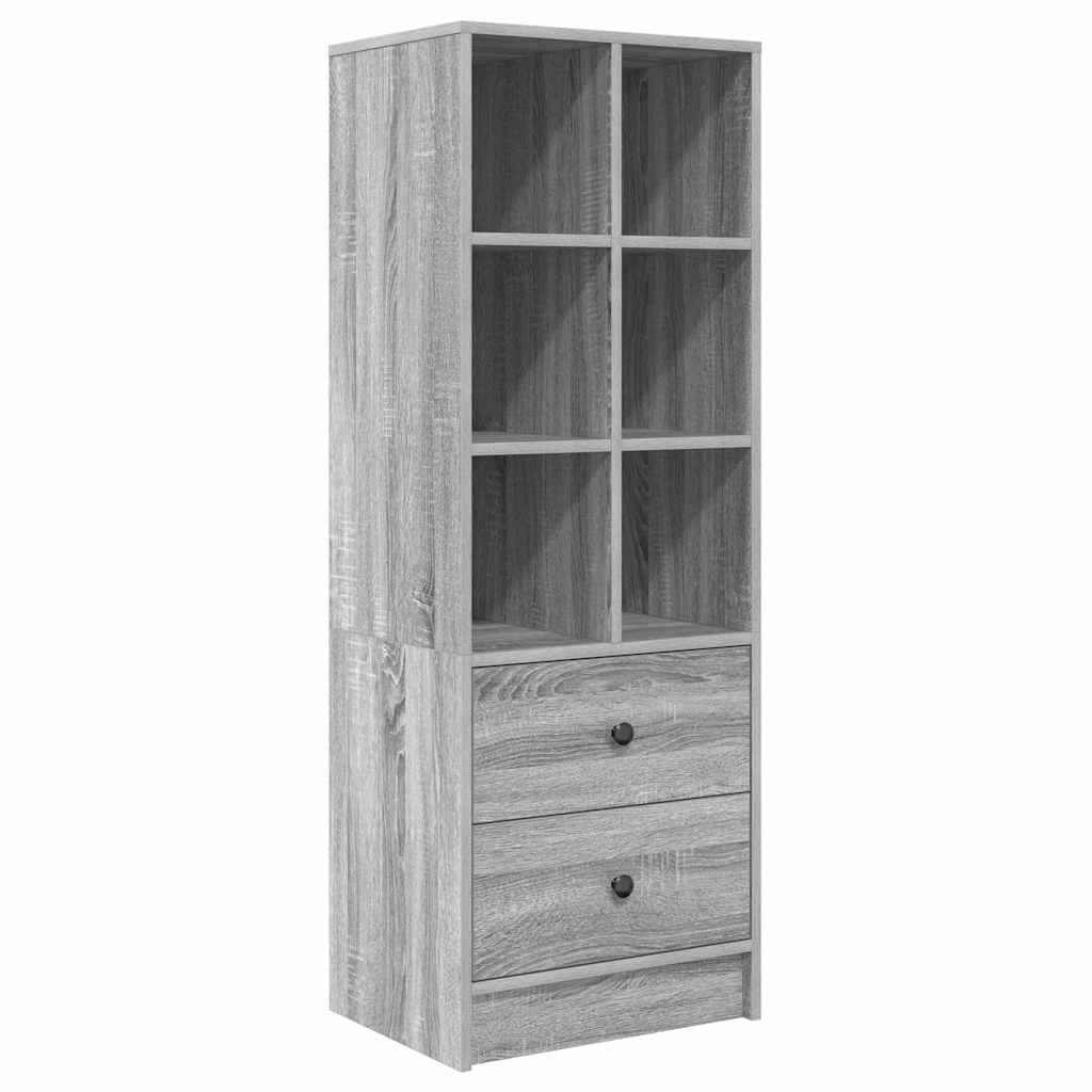 VidaXL Highboard met lade Grijs sonoma 45.5 x 34 x 127 cm Bewerkt hout