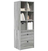 VidaXL Highboard met lade Grijs sonoma 45.5 x 34 x 127 cm Bewerkt hout