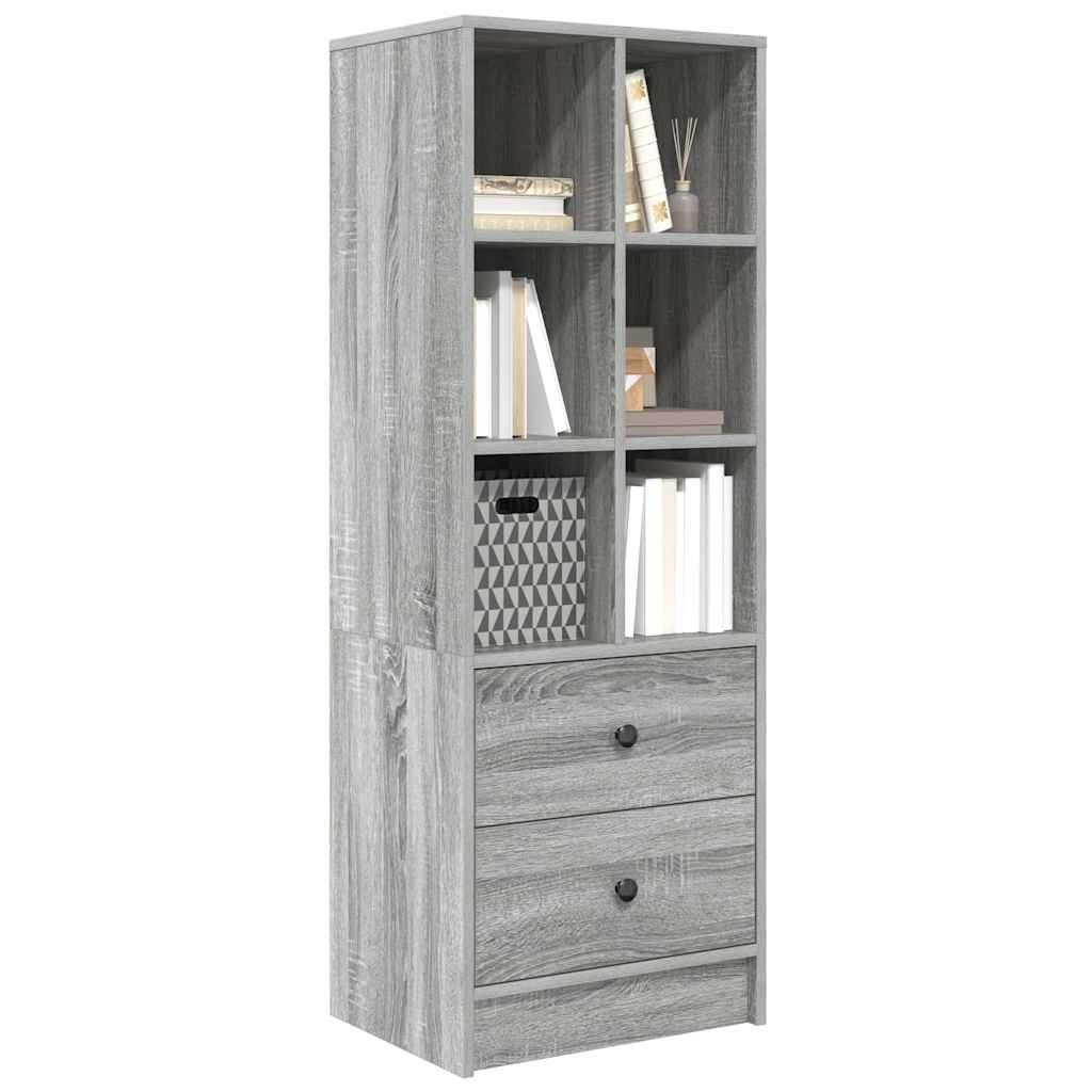 VidaXL Highboard met lade Grijs sonoma 45.5 x 34 x 127 cm Bewerkt hout