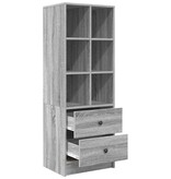 VidaXL Highboard met lade Grijs sonoma 45.5 x 34 x 127 cm Bewerkt hout