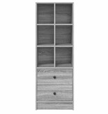 VidaXL Highboard met lade Grijs sonoma 45.5 x 34 x 127 cm Bewerkt hout