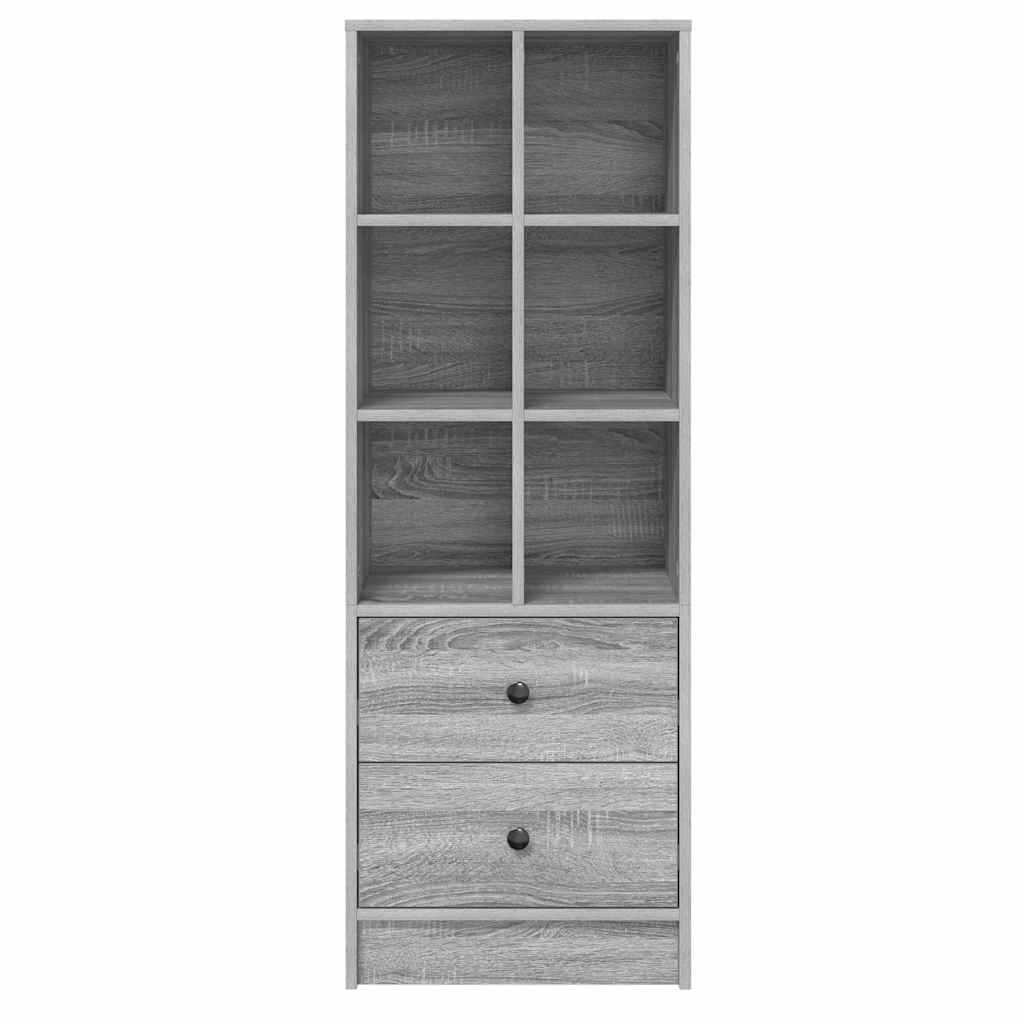VidaXL Highboard met lade Grijs sonoma 45.5 x 34 x 127 cm Bewerkt hout