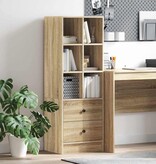 VidaXL Highboard met lade Sonoma eiken 45.5 x 34 x 127 cm Bewerkt hout