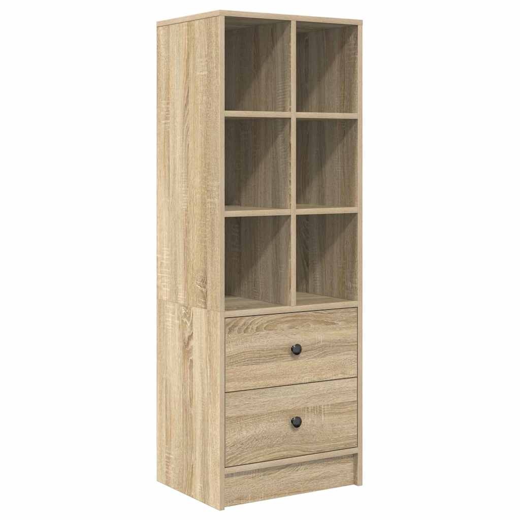 VidaXL Highboard met lade Sonoma eiken 45.5 x 34 x 127 cm Bewerkt hout
