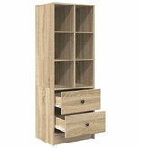 VidaXL Highboard met lade Sonoma eiken 45.5 x 34 x 127 cm Bewerkt hout