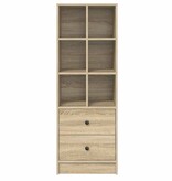 VidaXL Highboard met lade Sonoma eiken 45.5 x 34 x 127 cm Bewerkt hout