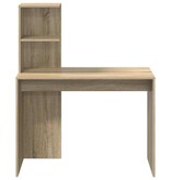 VidaXL Bureau met plank Sonoma eiken 102 x 50 x 124 cm Bewerkt hout