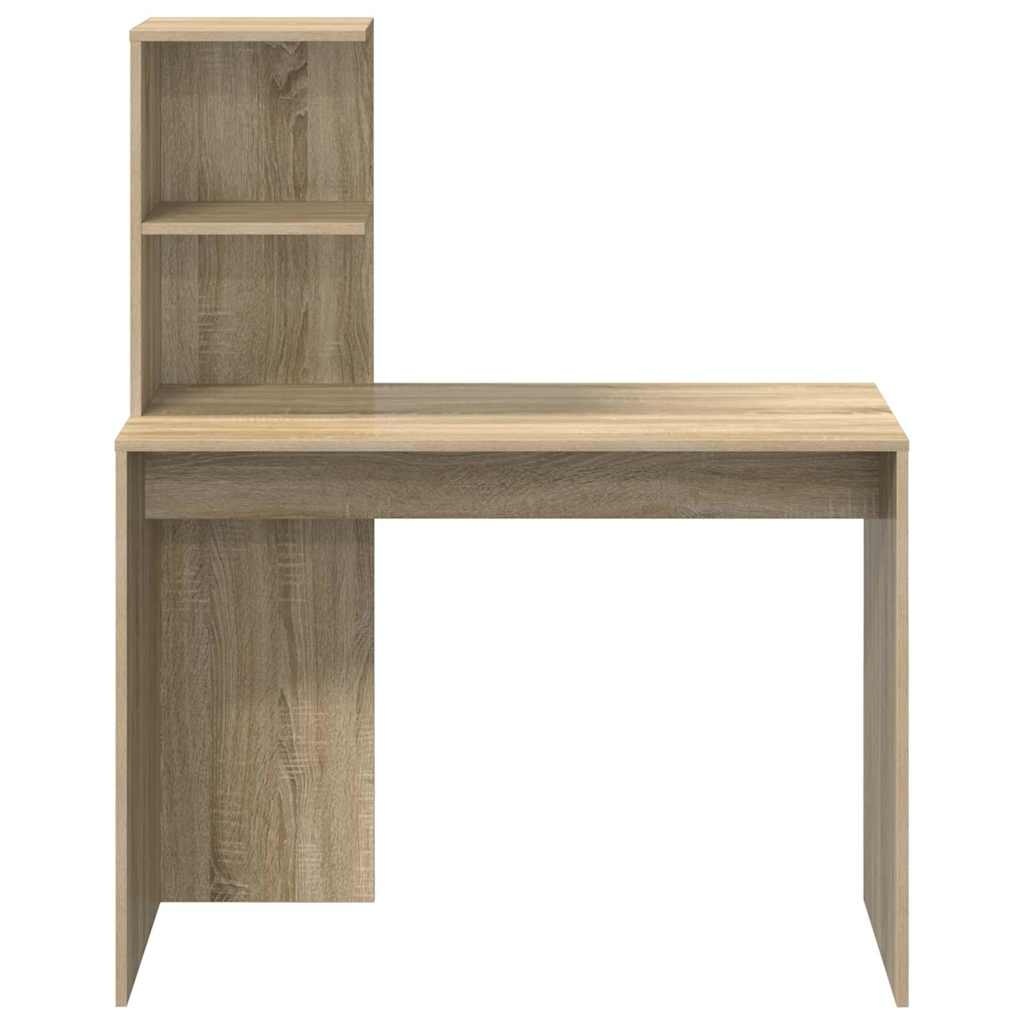 VidaXL Bureau met plank Sonoma eiken 102 x 50 x 124 cm Bewerkt hout