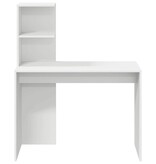 VidaXL Bureau met plank met opslag Wit 102 x 50 x 124 cm Bewerkt hout