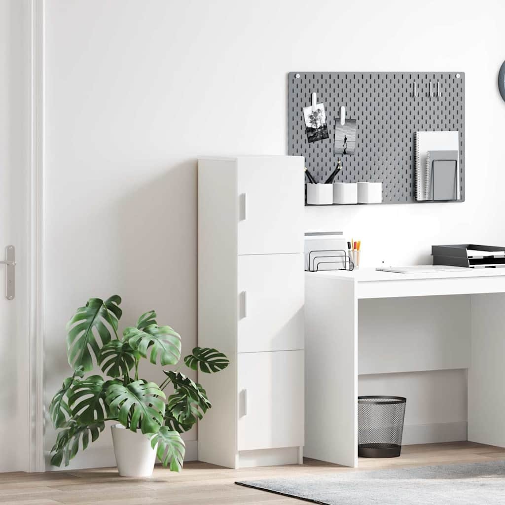 VidaXL Hoge Kast Wit 31.5 x 32 x 124 cm Bewerkt hout