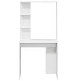 VidaXL Bureau met plank Wit 78.5 x 37 x 154.5 cm Bewerkt hout