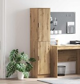 VidaXL Highboard artisanaal eikenkleurig 35 x 39 x 168 cm Bewerkt hout