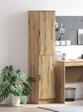VidaXL Highboard artisanaal eikenkleurig 35 x 39 x 168 cm Bewerkt hout