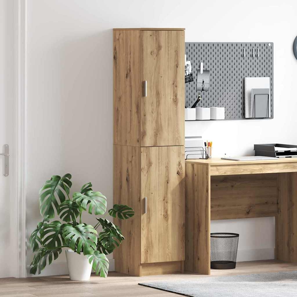 VidaXL Highboard artisanaal eikenkleurig 35 x 39 x 168 cm Bewerkt hout