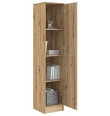 VidaXL Highboard artisanaal eikenkleurig 35 x 39 x 168 cm Bewerkt hout