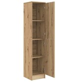 VidaXL Highboard artisanaal eikenkleurig 35 x 39 x 168 cm Bewerkt hout