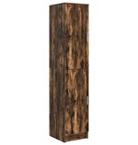 VidaXL Highboard Gerookt eiken 35 x 39 x 168 cm Bewerkt hout