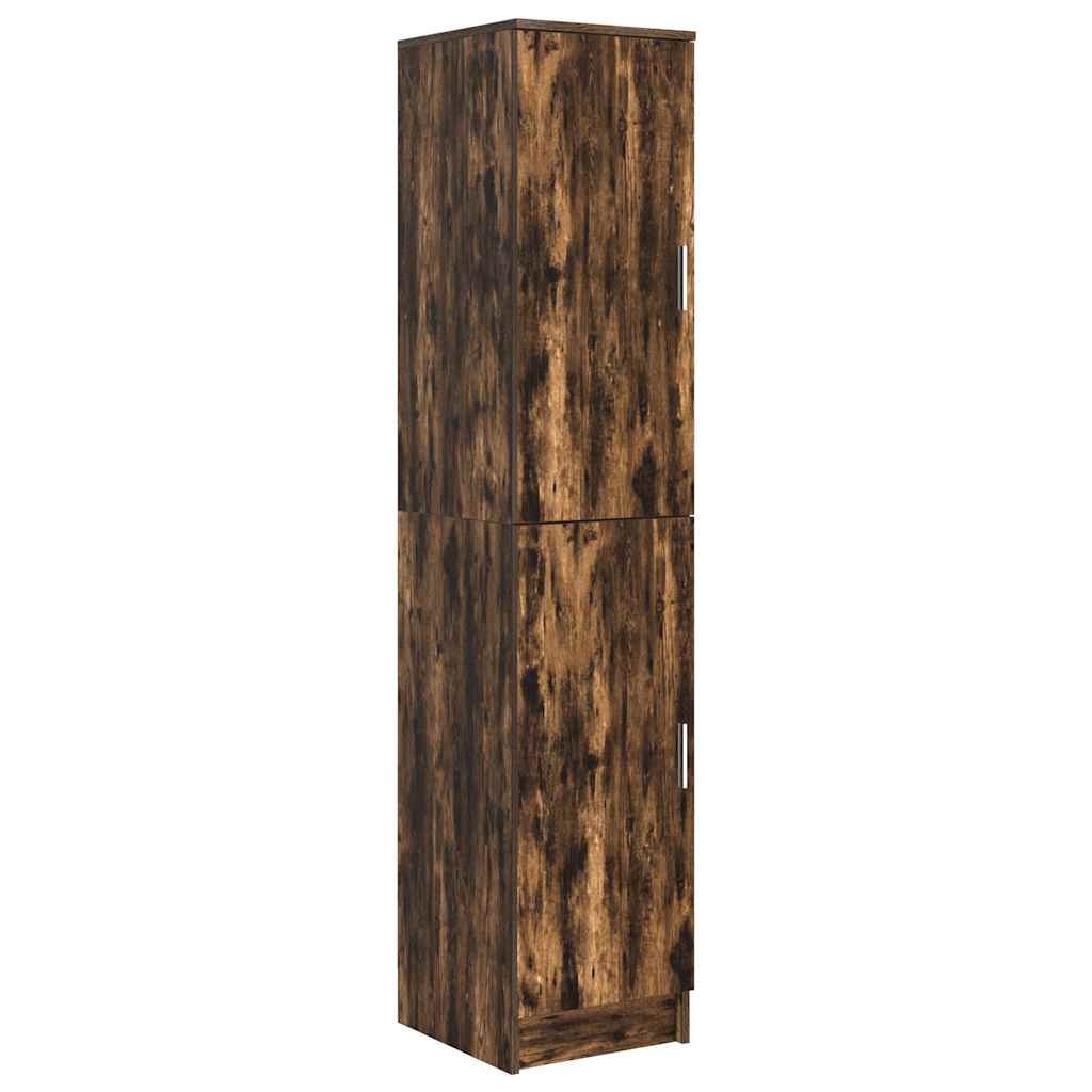VidaXL Highboard Gerookt eiken 35 x 39 x 168 cm Bewerkt hout