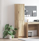 VidaXL Highboard Sonoma eiken 35 x 39 x 168 cm Bewerkt hout