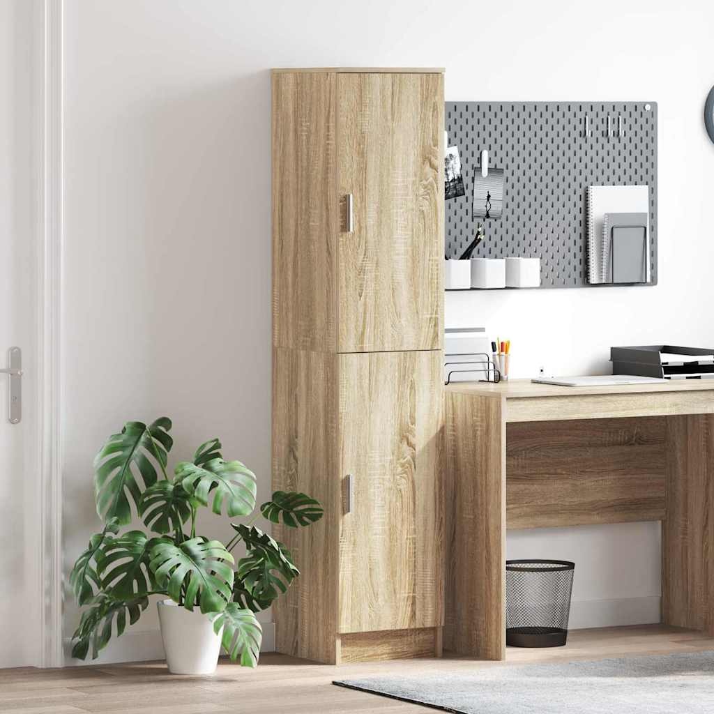 VidaXL Highboard Sonoma eiken 35 x 39 x 168 cm Bewerkt hout