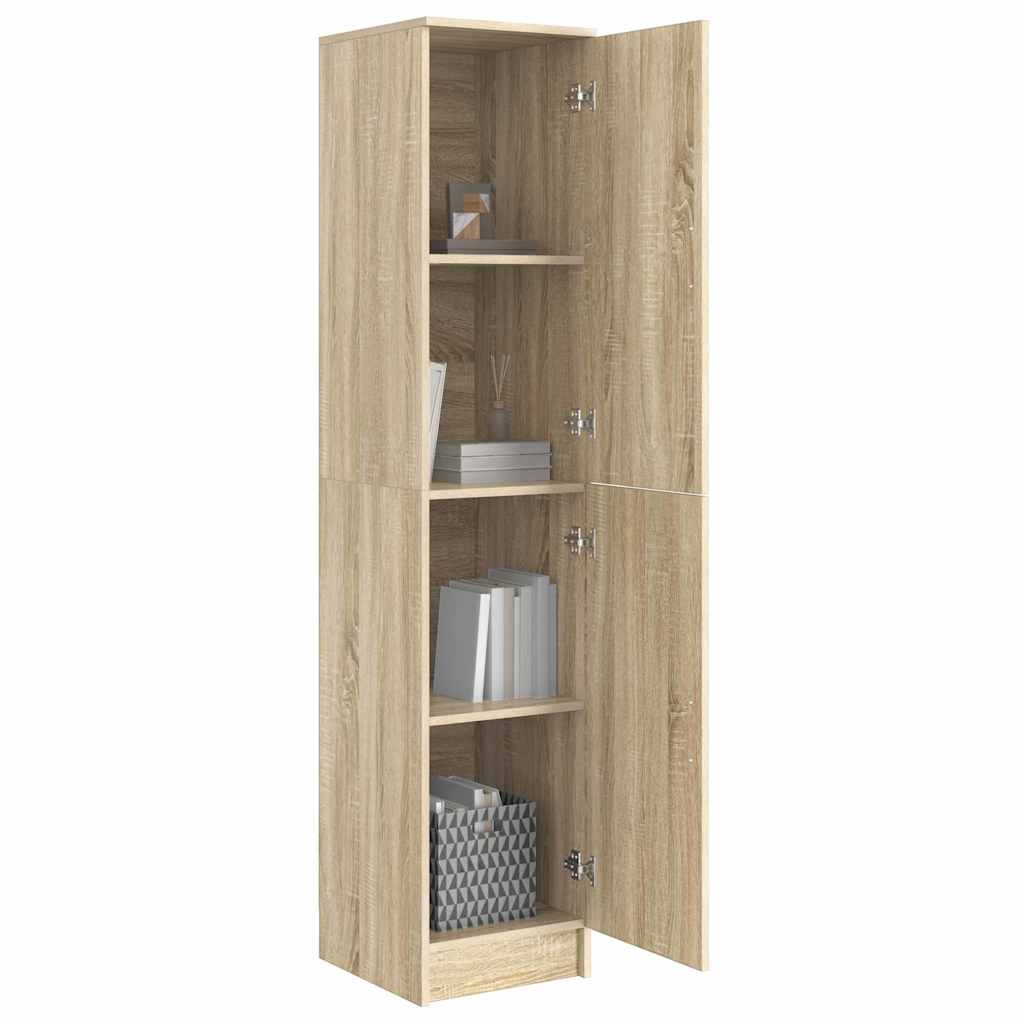 VidaXL Highboard Sonoma eiken 35 x 39 x 168 cm Bewerkt hout