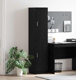 VidaXL Highboard Zwart eiken 35 x 39 x 168 cm Bewerkt hout