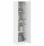 VidaXL Highboard Wit 35 x 39 x 168 cm Bewerkt hout