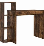 VidaXL Bureau met plank Gerookt eiken 100 x 40 x 90 cm Bewerkt hout