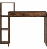 VidaXL Bureau met plank Gerookt eiken 100 x 40 x 90 cm Bewerkt hout