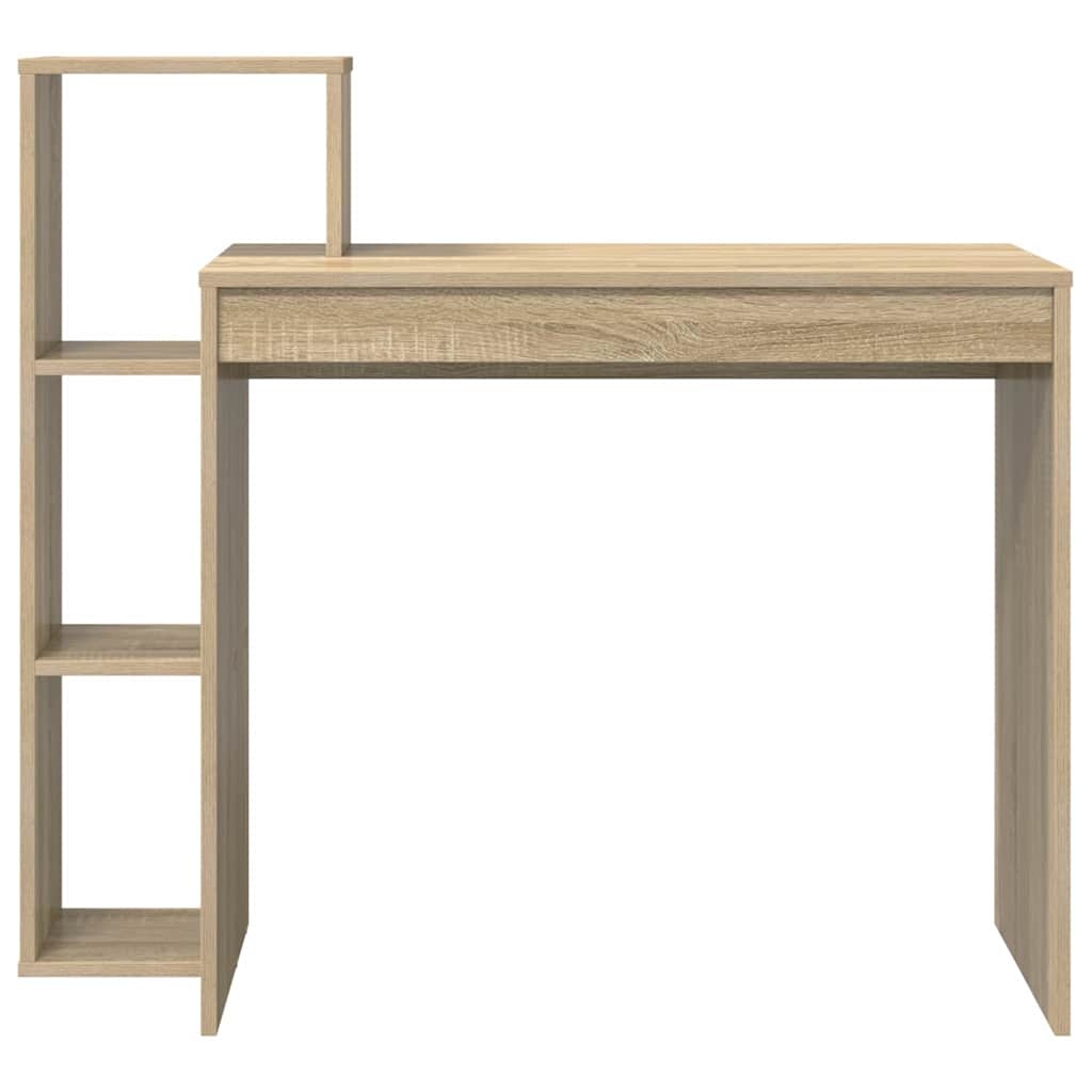 VidaXL Bureau met plank Sonoma eiken 100 x 40 x 90 cm Bewerkt hout