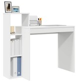 VidaXL Bureau met plank met opslag Wit 100 x 40 x 90 cm Bewerkt hout