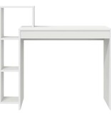 VidaXL Bureau met plank met opslag Wit 100 x 40 x 90 cm Bewerkt hout