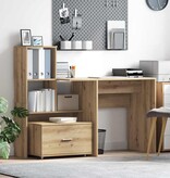 VidaXL Ladenkast met wiel Bruin 55 x 45 x 33.5 cm Bewerkt hout