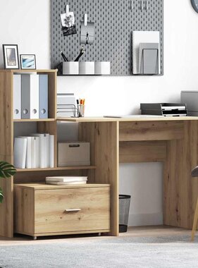 VidaXL Ladenkast met wiel Bruin 55 x 45 x 33.5 cm Bewerkt hout