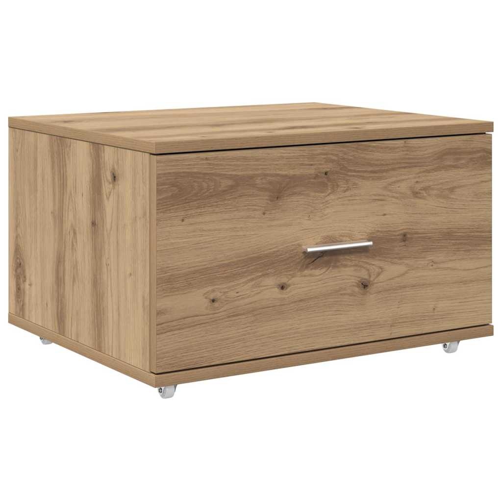 VidaXL Ladenkast met wiel Bruin 55 x 45 x 33.5 cm Bewerkt hout