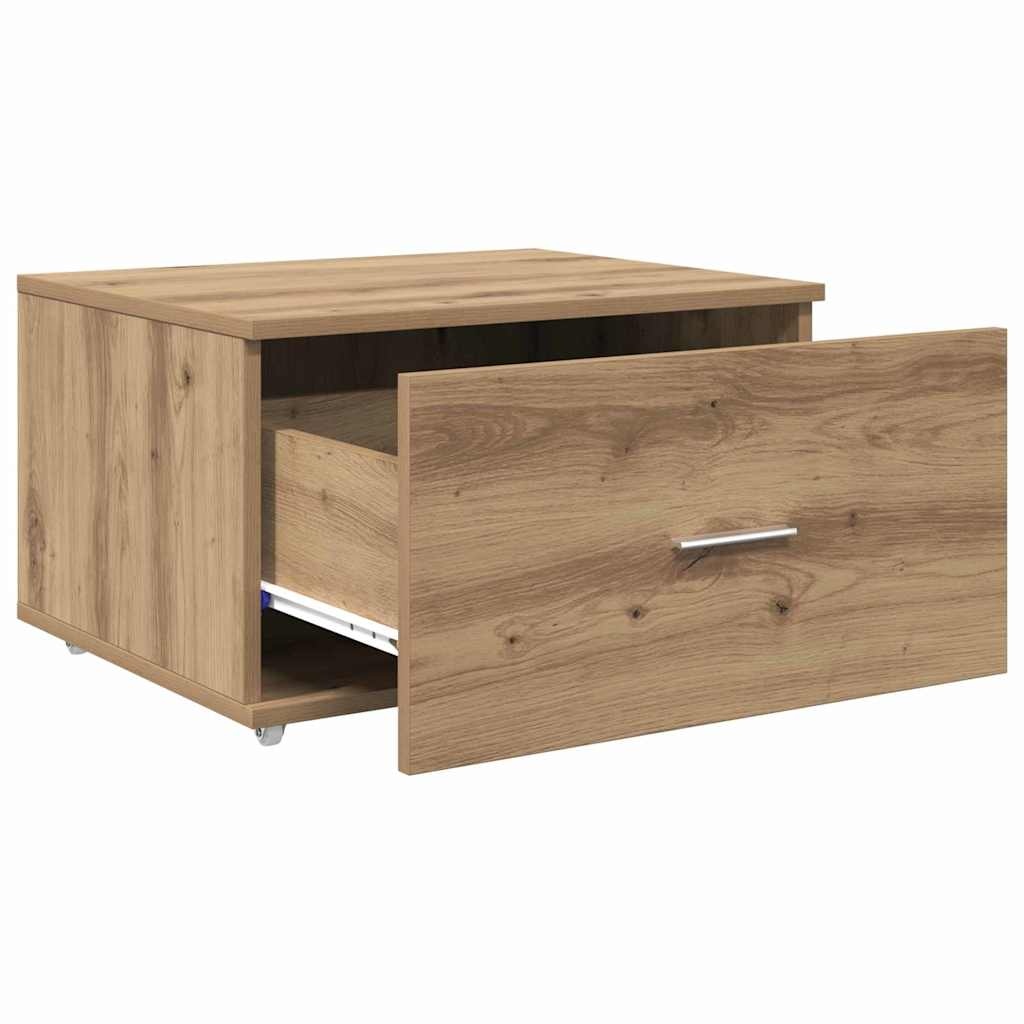 VidaXL Ladenkast met wiel Bruin 55 x 45 x 33.5 cm Bewerkt hout