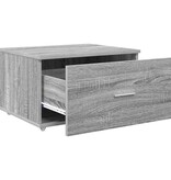 VidaXL Ladenkast met wiel Grijs 55 x 45 x 33.5 cm Bewerkt hout