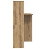 VidaXL Bureau met plank artisanaal eikenkleurig 131,5 x 50 x 106,5 cm