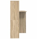 VidaXL Bureau Sonoma eiken 131,5 x 50 x 106,5 cm Bewerkt hout