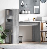 VidaXL Bureau met plank Grijs sonoma 113 x 54 x 120 cm Bewerkt hout