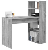 VidaXL Bureau met plank Grijs sonoma 113 x 54 x 120 cm Bewerkt hout